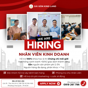 TUYỂN DỤNG NHÂN VIÊN KINH DOANH BẤT ĐỘNG SẢN QUẬN 5